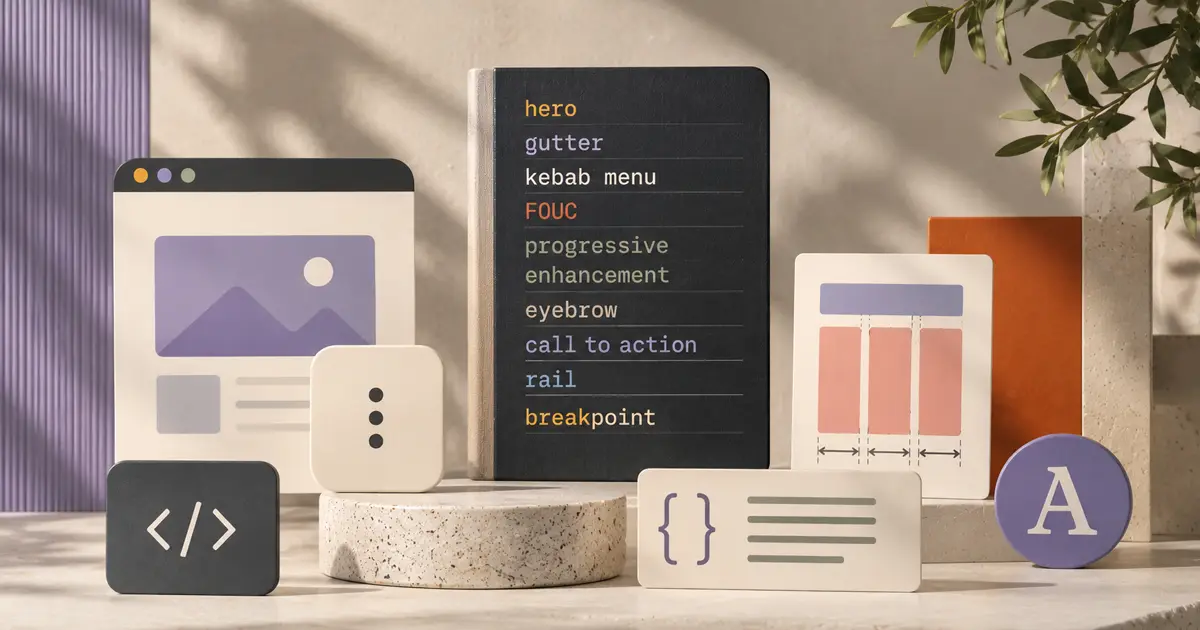 Kebabs, Eyebrows, and Rails: Your 2026 Essential Guide to All The Web Design Terms and Slang